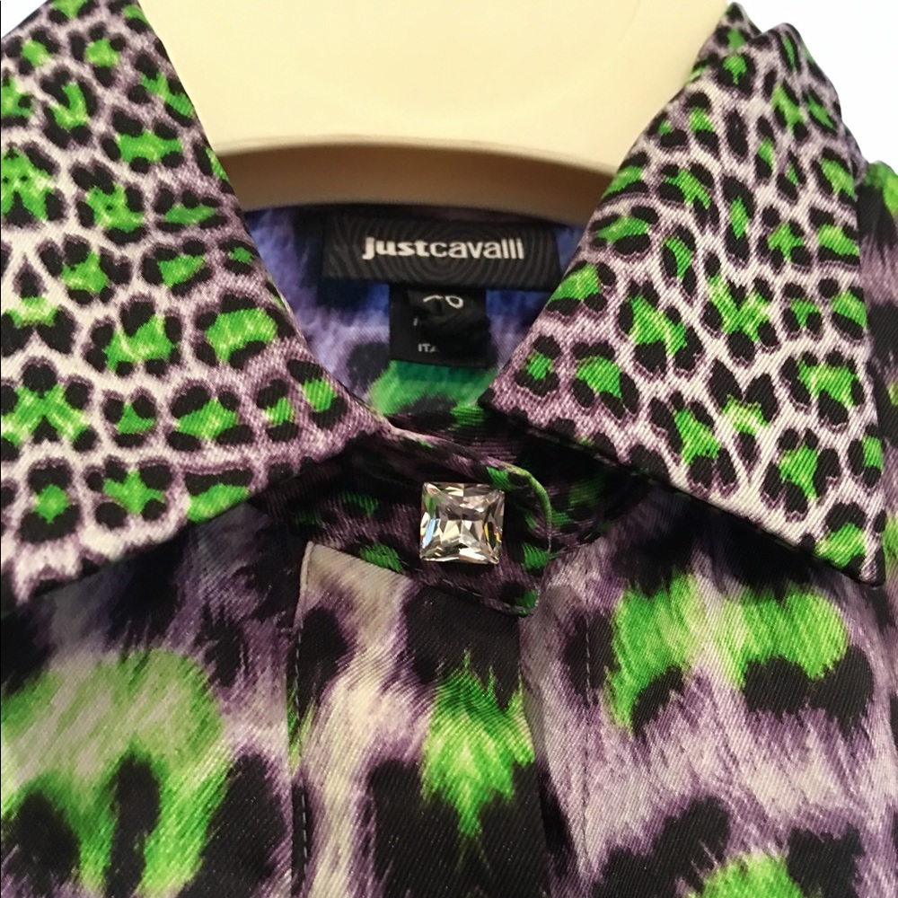Amazing Just Cavalli leopard print blouse.