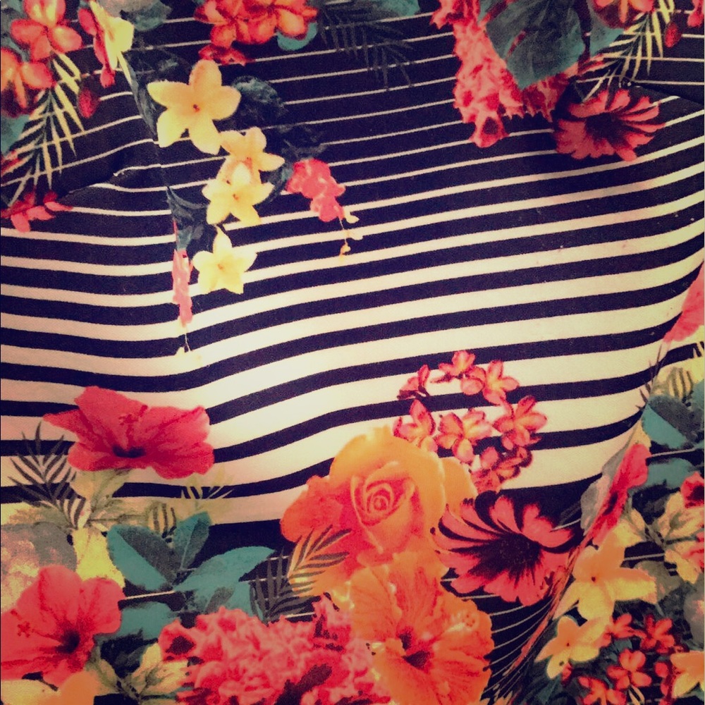 Floral Striped Dress