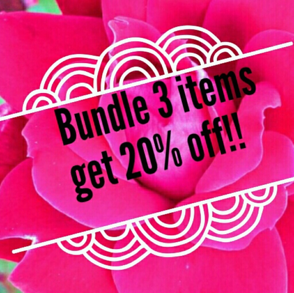 Any 3 items and get 20% off!!!