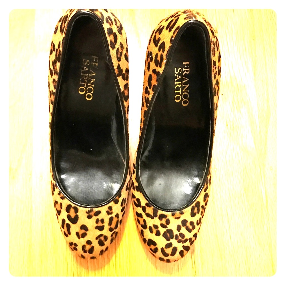 Franco Sarto size 7 women's leopard pumps