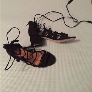 Madden Girl Black Strappy Heel Sandels