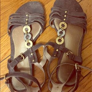 Ugg gray sandals..