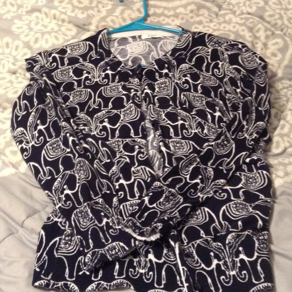 Elephant pattern cardigan!