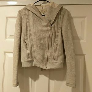 Side-zip hooded jacket