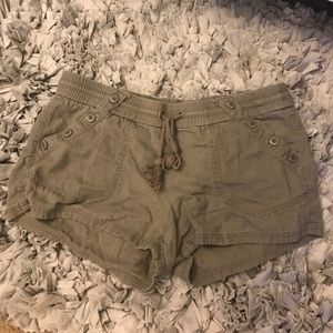 Olive green shorts