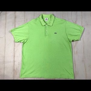 Mens lime green Lacoste Polo Size 6