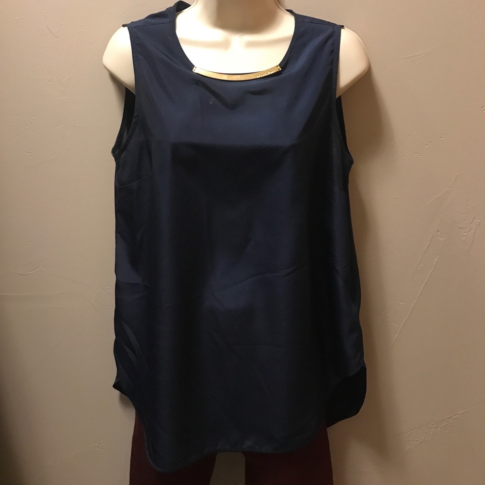 MK sleeveless blue blouse