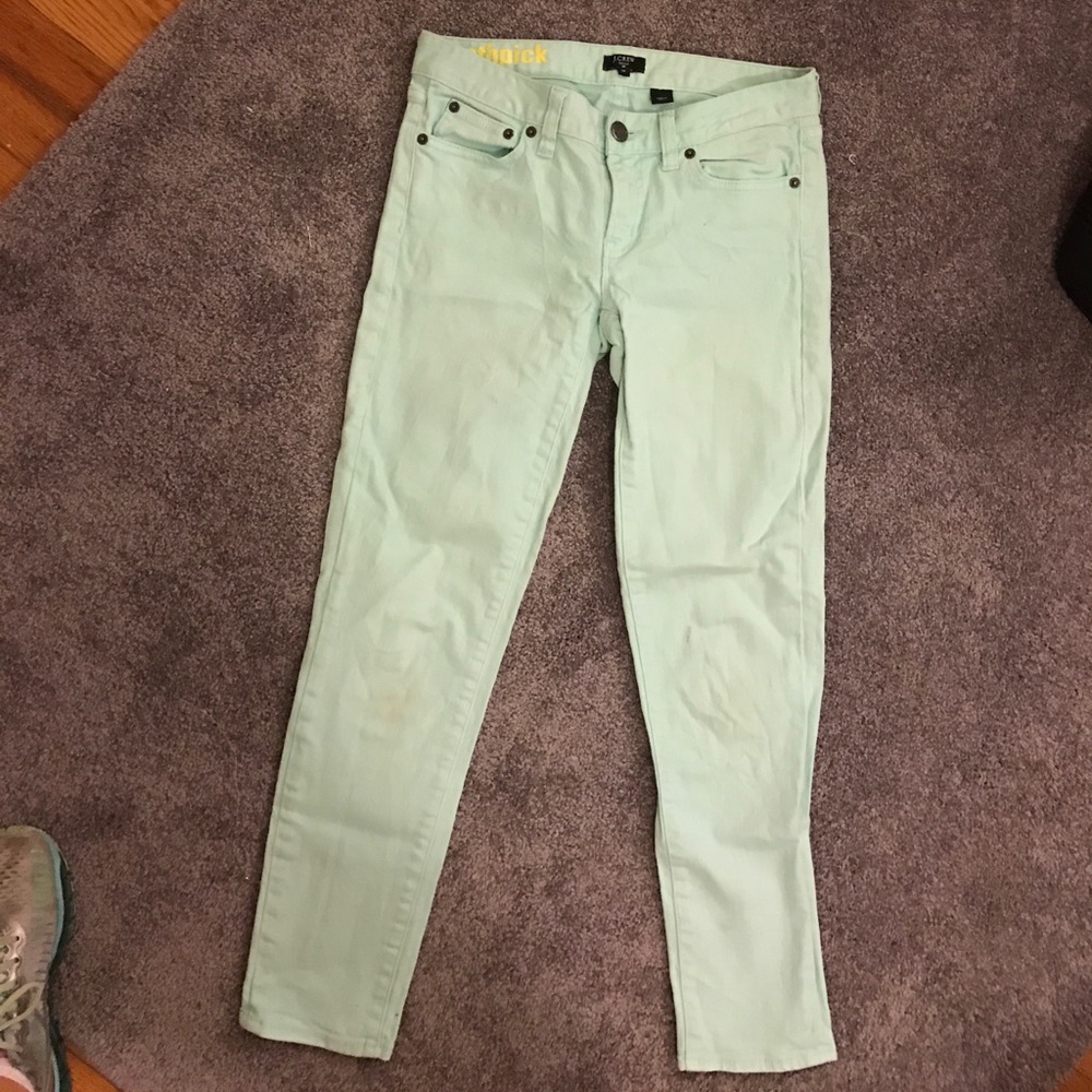 Jcrew toothpick mint jeans