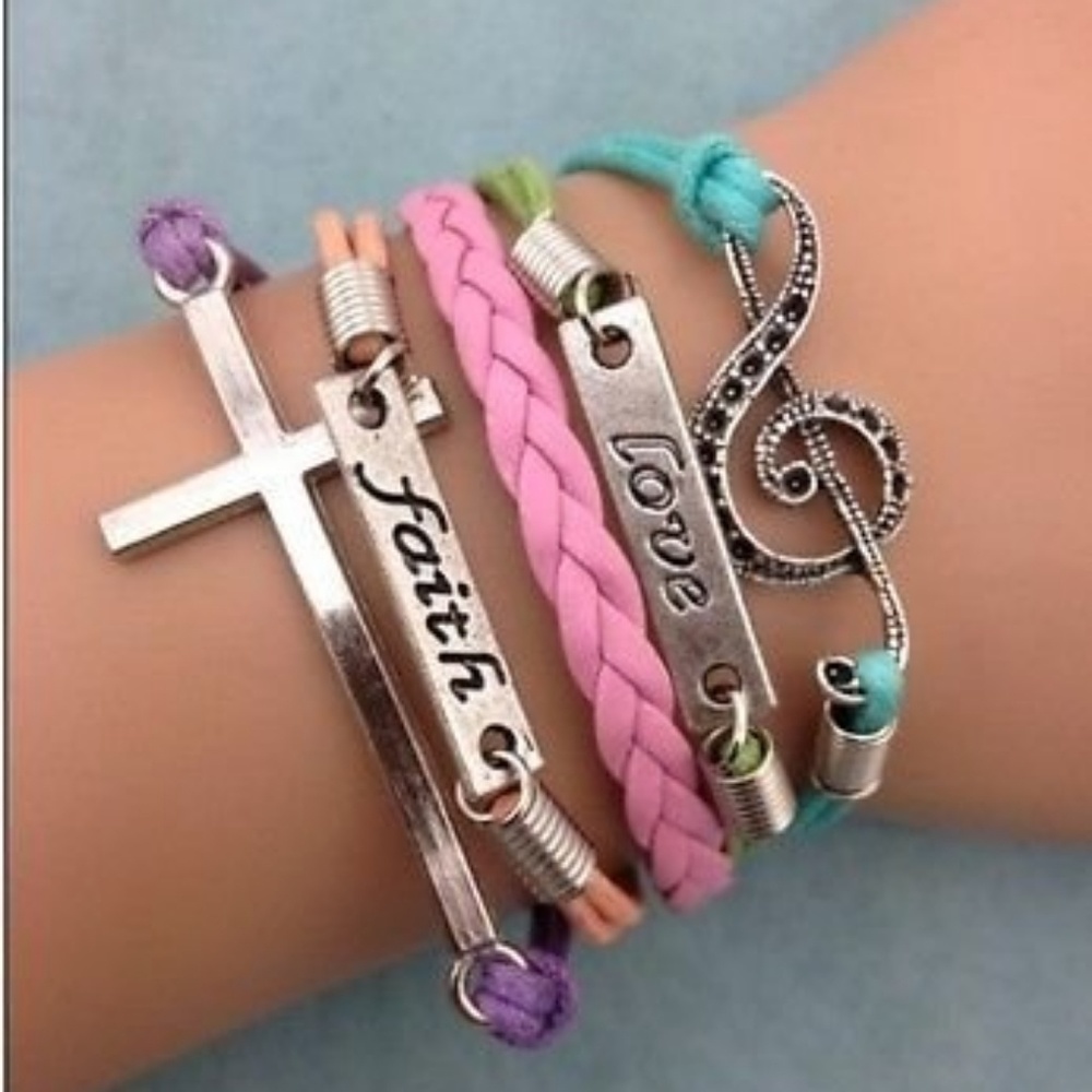Colored leather bracelets