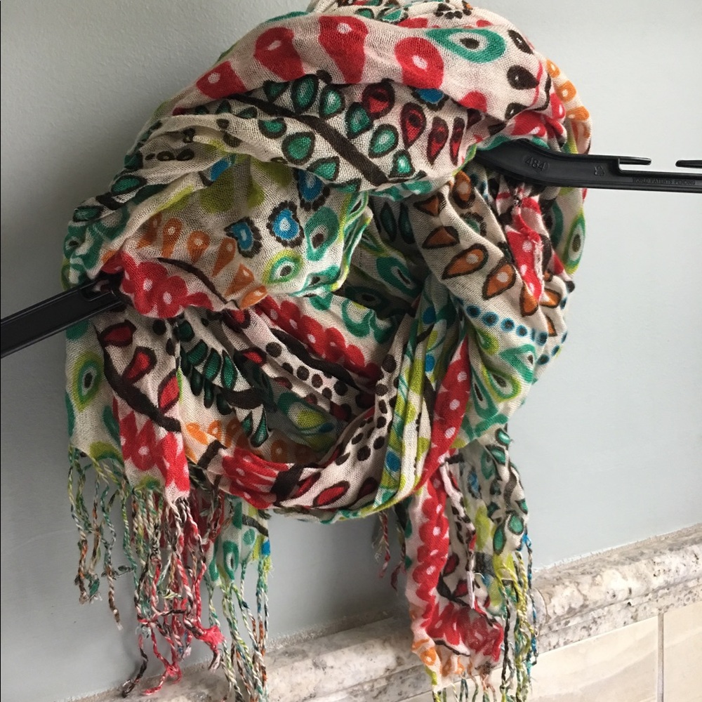 Multi-color summer scarf.