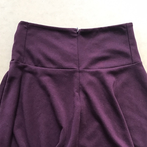 Maroon Skater Skirt with Cutouts - Picture 3 of 4