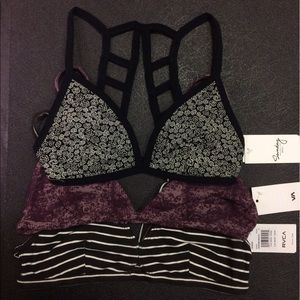 NWT RVCA Sunday Collection Bralettes