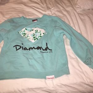Aqua Crewneck Diamond Sweatshirt