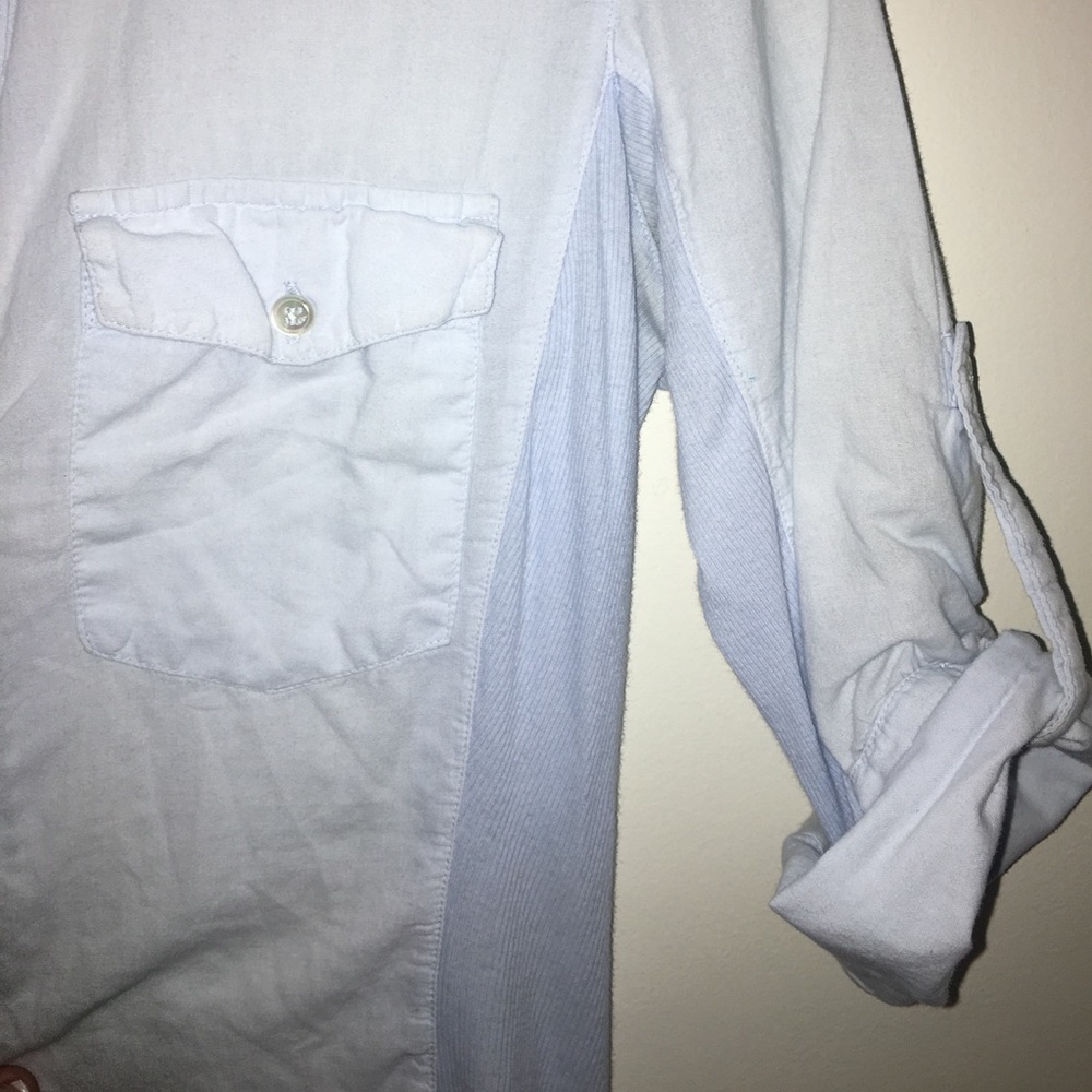 James Perse Button Down Light Blue Top - image 3