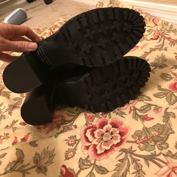 New Nordstrom REPORT Alana Chunky Heel Black Boots - Picture 4 of 5