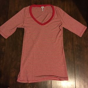 Splendid raglan sleeve deep v