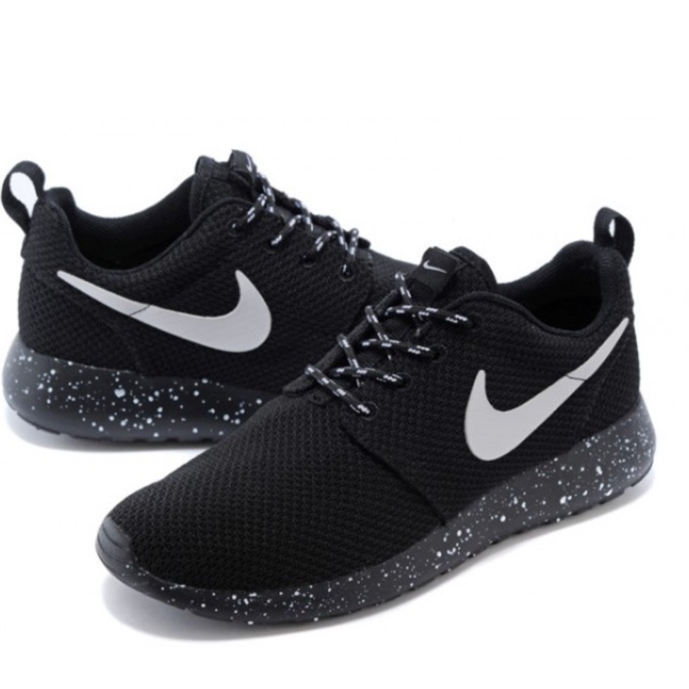 Nike Roshe Run Mesh Ink Spot Speck Black Runner UA