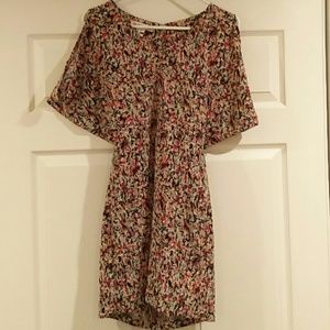 Floral Mini Dress with Back Keyhole