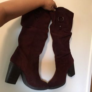 Steve Madden Burgundy Heeled Boots