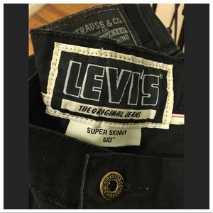 Men's Black Levi's 510 Super Skinny - 32x30