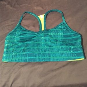 Green Print Sports Bra