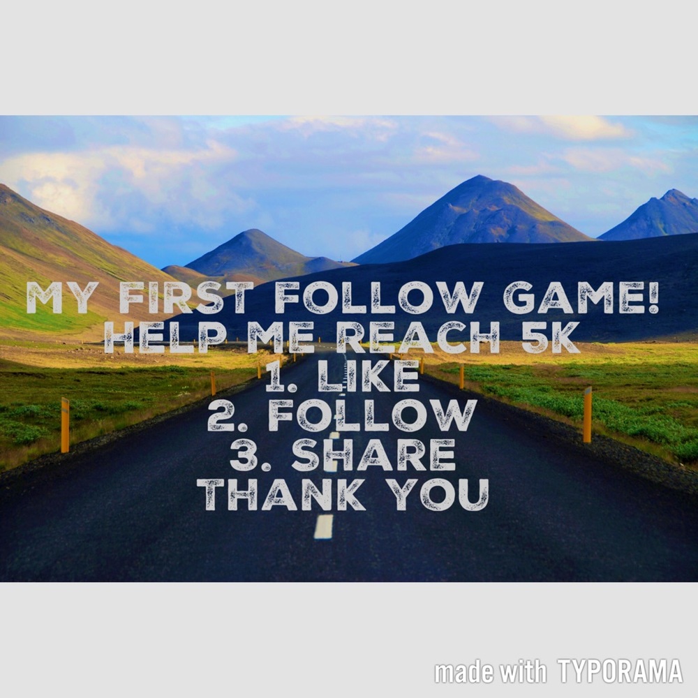 Help me reach 5k & increase your followers too