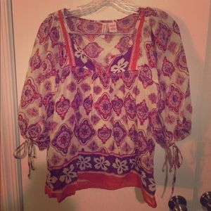 Fire LA peasant top
