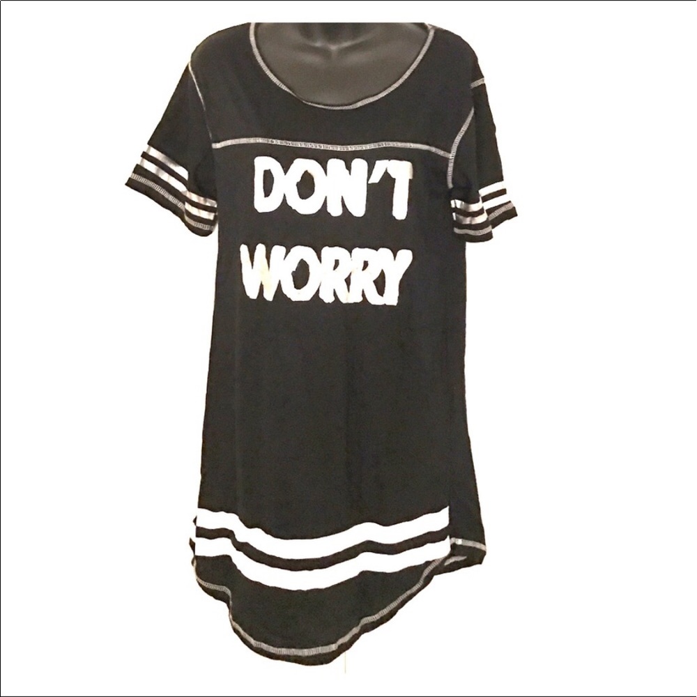 ❤️SALE graphic sleep shirt nightgown Don't Worry M - Picture 1 of 5
