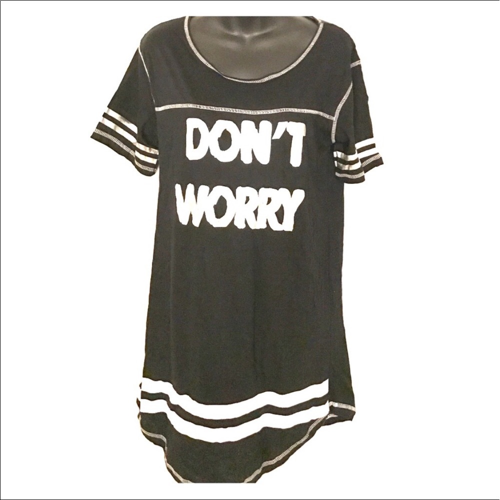 ❤️SALE graphic sleep shirt nightgown Don't Worry M - Picture 2 of 5