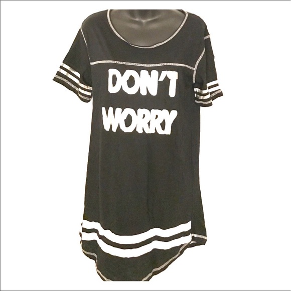 ❤️SALE graphic sleep shirt nightgown Don't Worry M - Picture 2 of 5