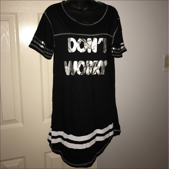 ❤️SALE graphic sleep shirt nightgown Don't Worry M - Picture 3 of 5
