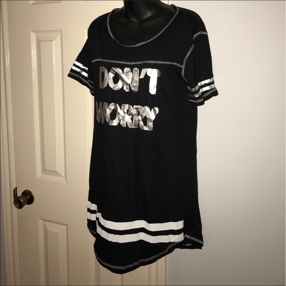 ❤️SALE graphic sleep shirt nightgown Don't Worry M - Picture 4 of 5