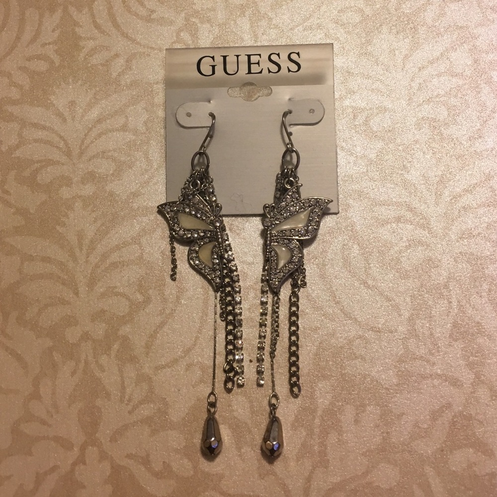 Rhinestone dangle earrings