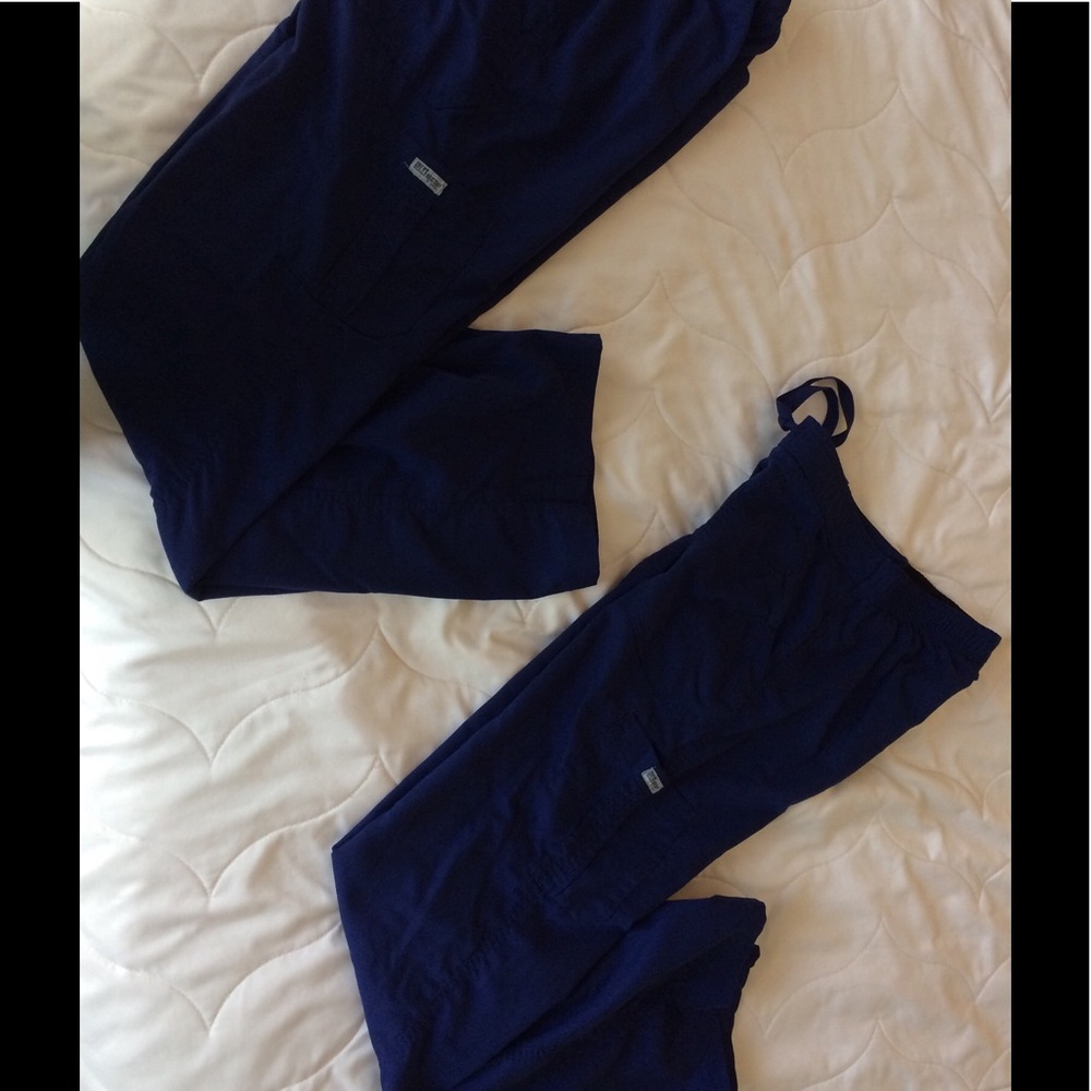Grey's Anatomy navy blue scrub pant 2 pair bundle