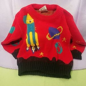 Vintage Hot Fudge Red Space Sweater