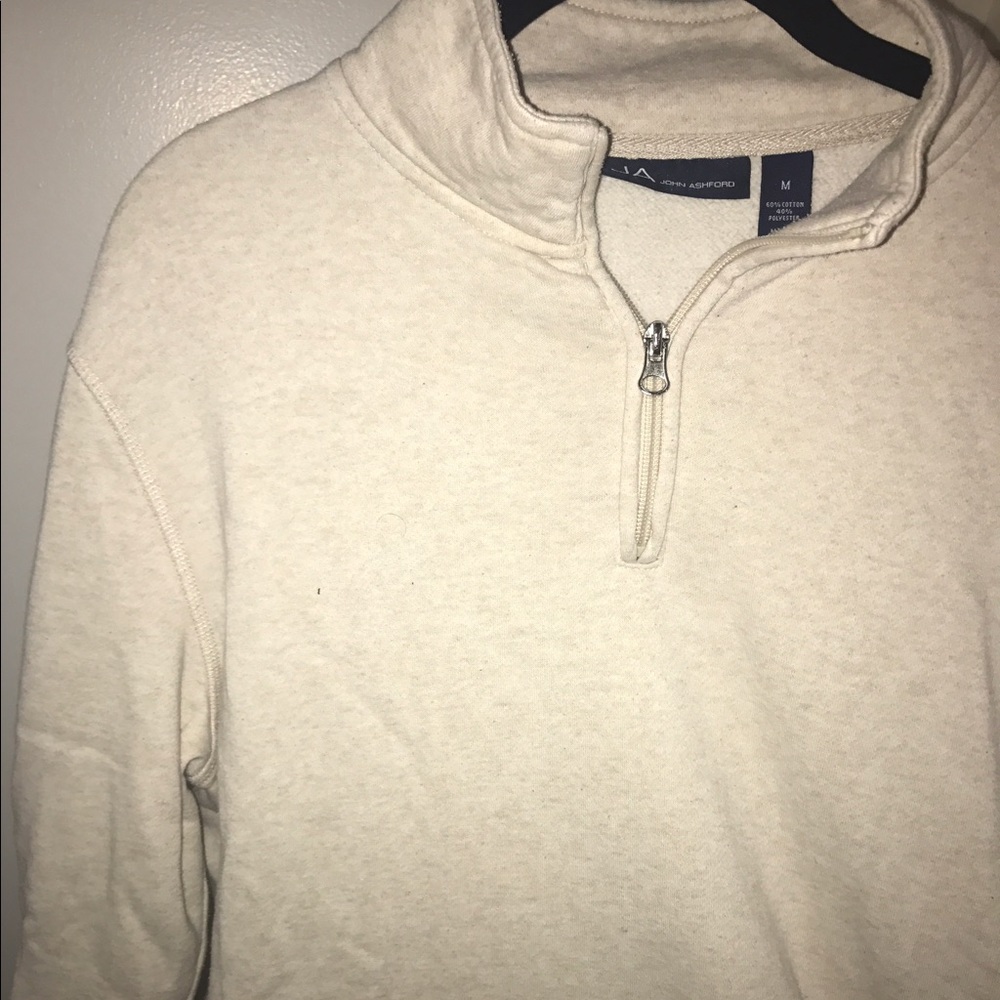 Cream Quarter Zip Sweater