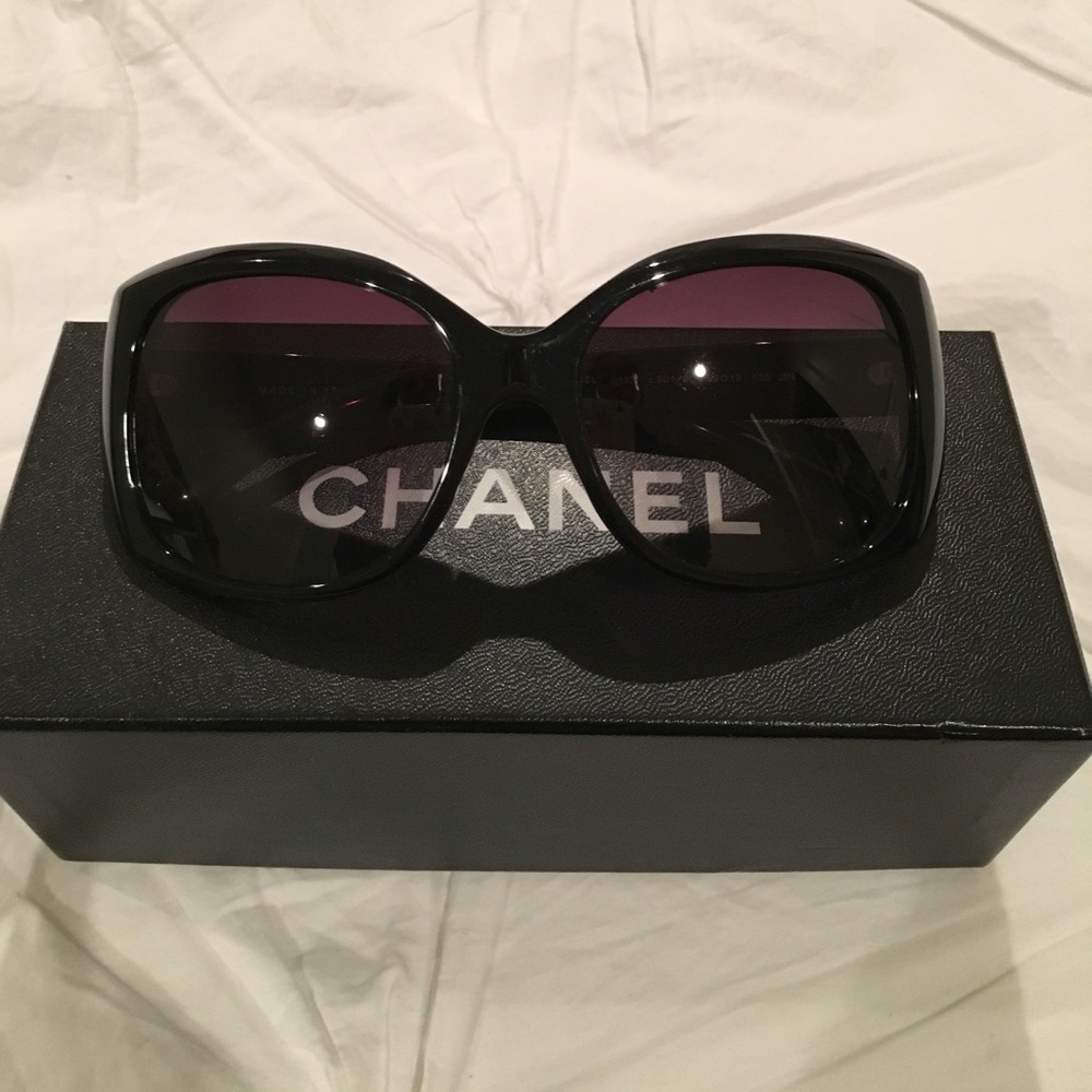 Chanel Black Oversized Sunglasses