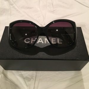 Chanel Black Oversized Sunglasses