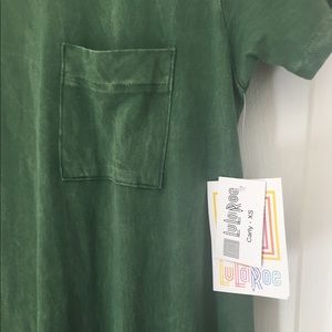 LuLaRoe Green Acid Wash Carly Dress