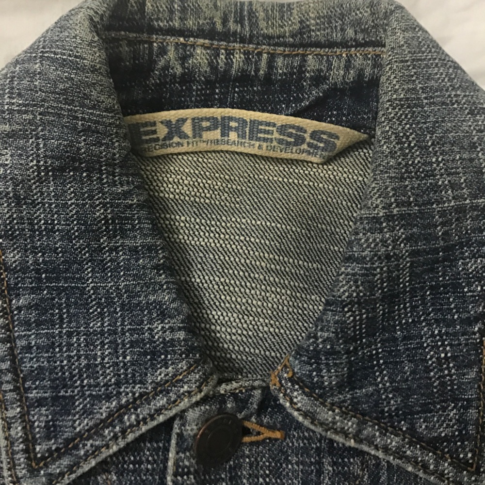 Express distressed denim jacket!! - Picture 3 of 3
