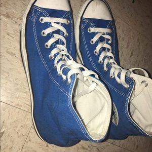 Royal blue high top converse