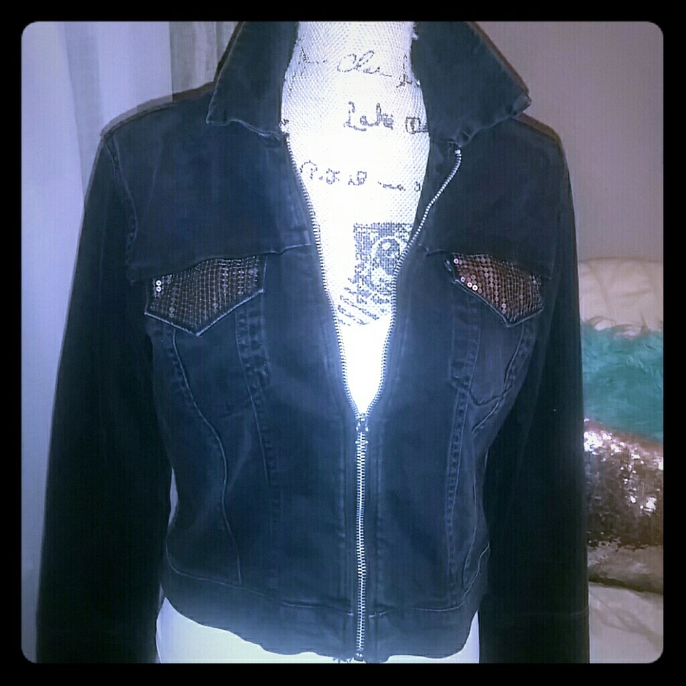 Dark grey denim jacket