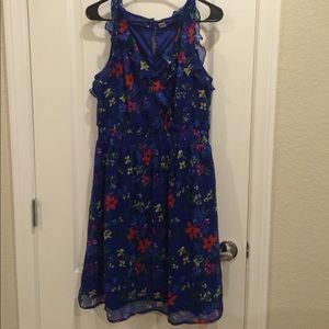 Watercolor Blue Flower Dress