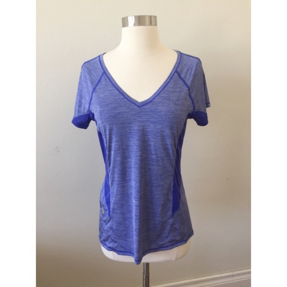 Athleta Forerunner Tee Cerulean blue