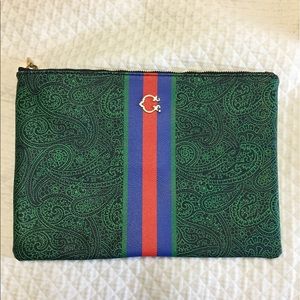 Green accented clutch