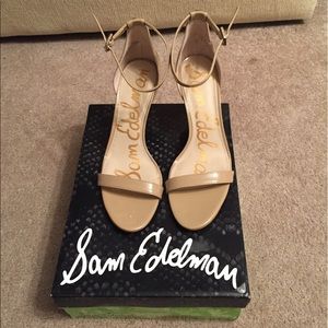 Nude Sam Edelman Patti Ankle Strap Heels Sz 8 OBO