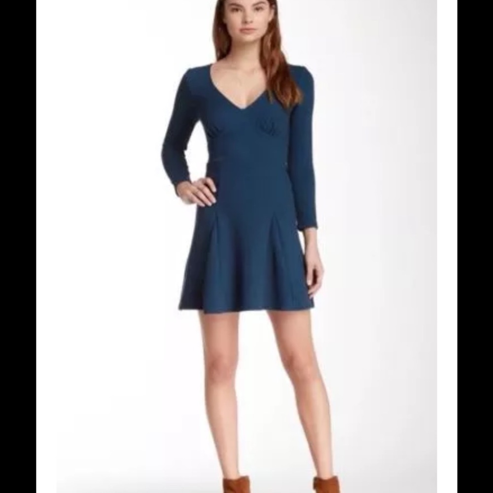 FREE PEOPLE HEARTSTOPPER Fit & Flare Teal Dress - Picture 2 of 4