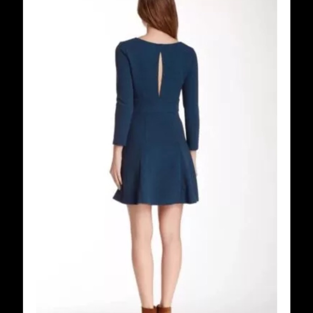 FREE PEOPLE HEARTSTOPPER Fit & Flare Teal Dress - Picture 3 of 4