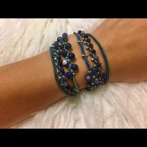 Chan Luu Wrap Bracelet - Blue, Silver