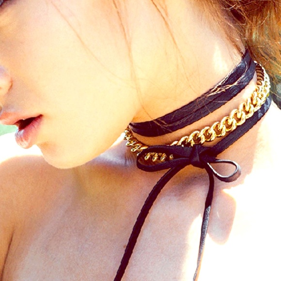 Darling Jewelry - GOLD CHAIN LAYERED WRAP CHOKER